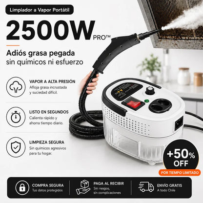 SteamForce 2500W | Limpiadora a Vapor de Alta Presión
